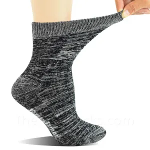 3 Pair Bamboo Non-Binding Diabetic Quarter Ankle Socks for Women