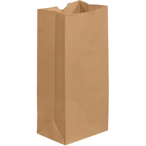 5 x 3 1/4 x 9 3/4" Kraft Grocery Bags