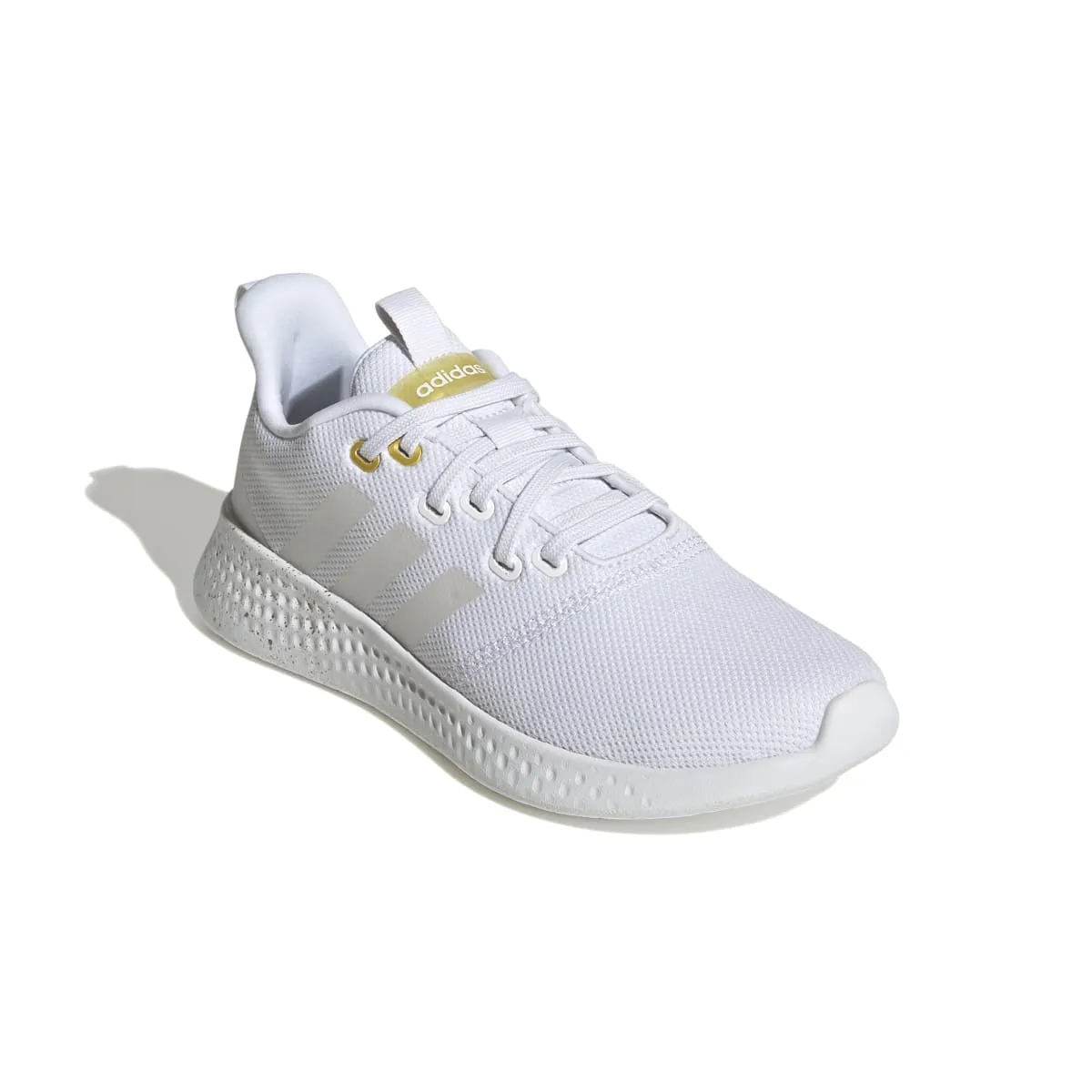 ADIDAS GV8926 PUREMOTION WMN'S (Medium) White/White/Yellow Textile Running Shoes