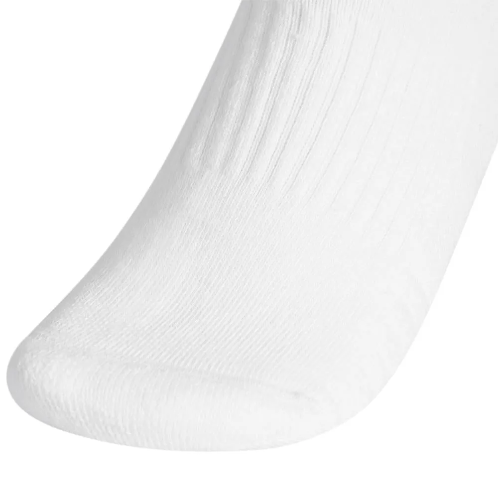 adidas Women's Cushioned Low Cut 3 Pack Socks - White