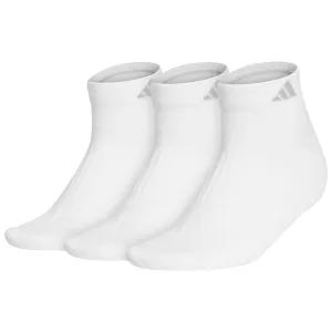 adidas Women's Cushioned Low Cut 3 Pack Socks - White