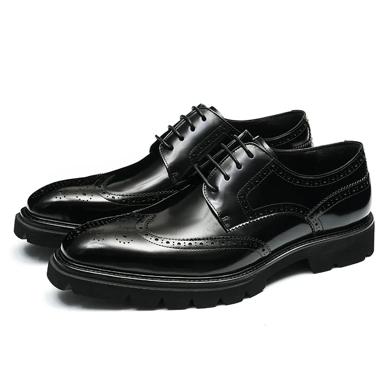 AlliElegance Luxe Brogue Oxford Dress Shoes