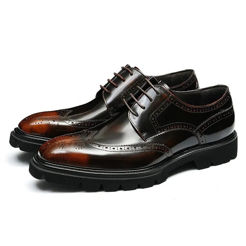 AlliElegance Luxe Brogue Oxford Dress Shoes