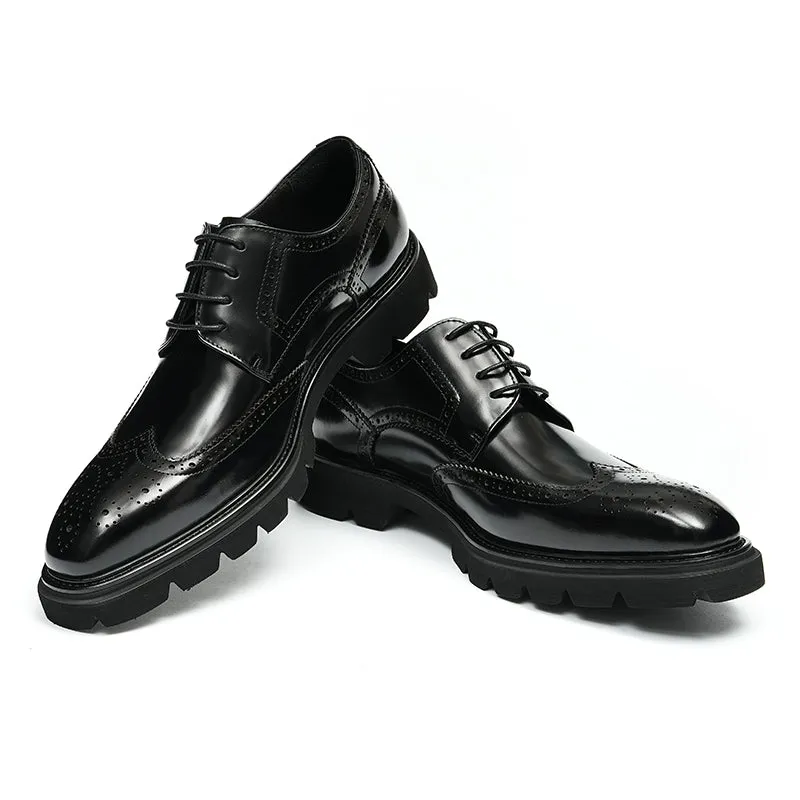 AlliElegance Luxe Brogue Oxford Dress Shoes