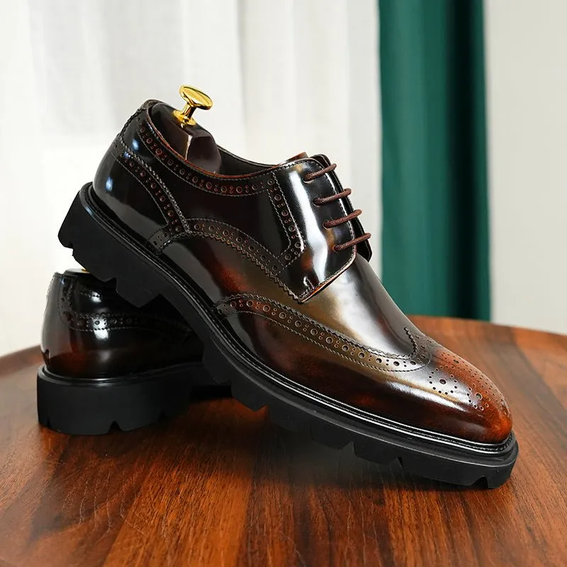 AlliElegance Luxe Brogue Oxford Dress Shoes