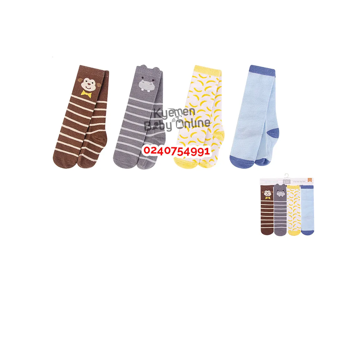 Baby Boy Socks (4 Pairs) High- knee