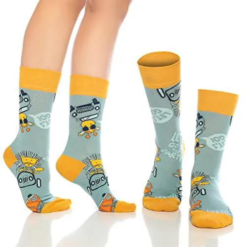 Bambooven Men & Women Fun Dress Socks – (6 Pairs)