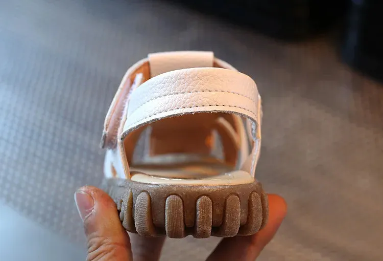 Boys Leather Sandals Soft Leather In Summer Children Beach Shoes Kids Sport Sandals - YBSD50566