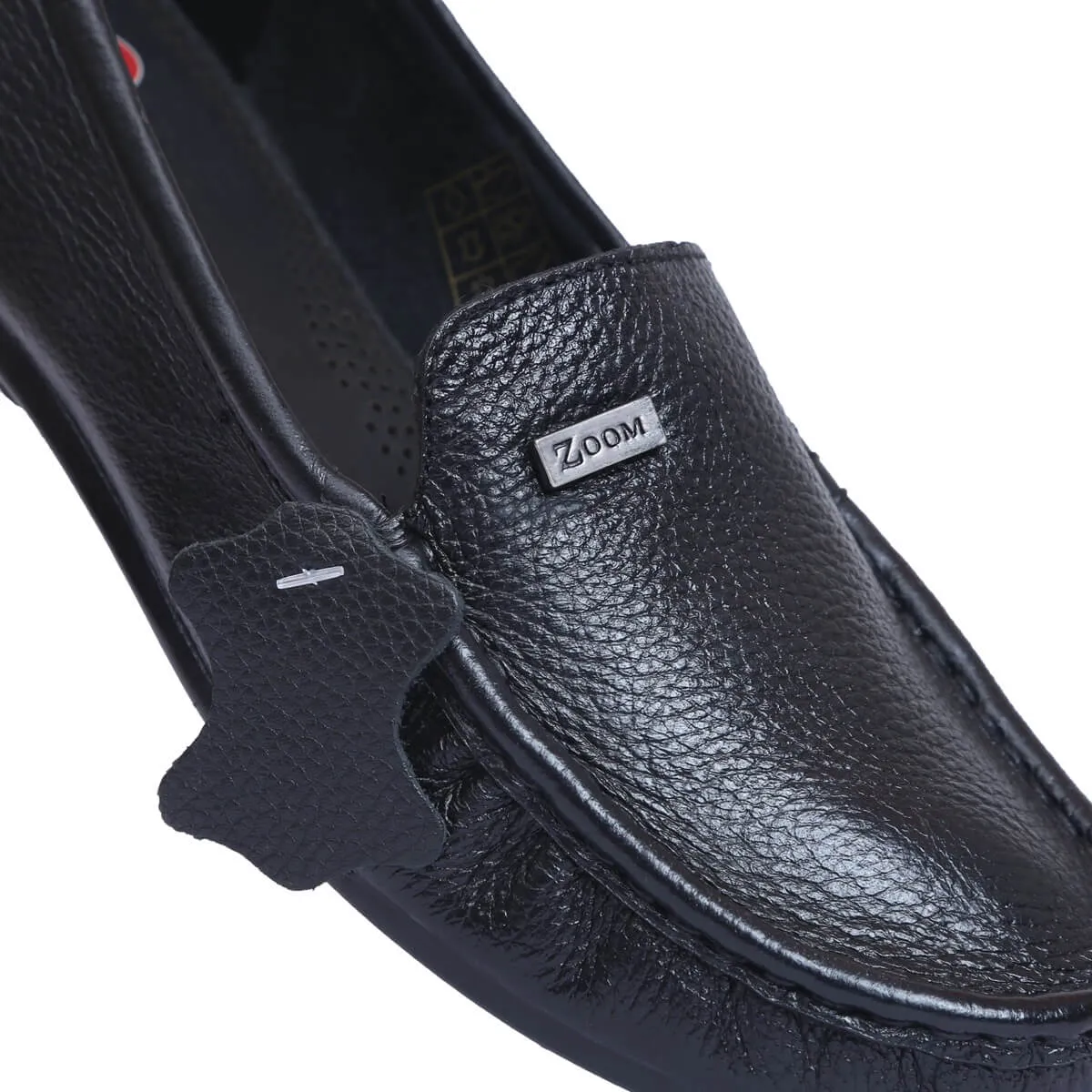 Chic Black Leather Loafers for Women Metro