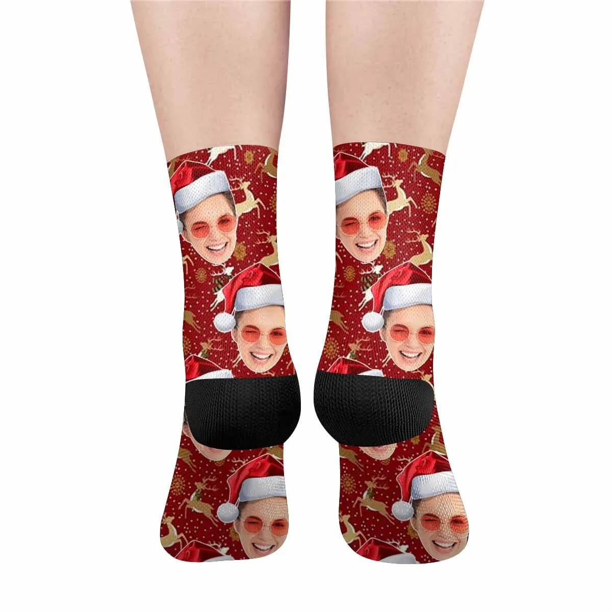 Custom Face Christmas Deer Socks