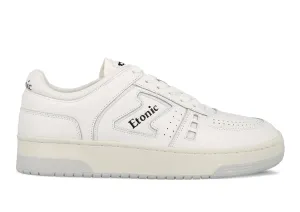 Etonic B509 sneakers in white leather with black details and off white outsole.