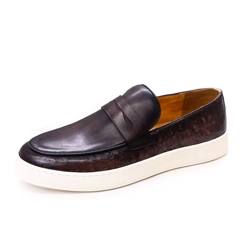 Exotic Leather Chic Slip-on Shoes