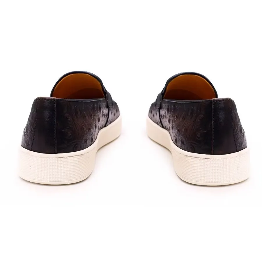 Exotic Leather Chic Slip-on Shoes