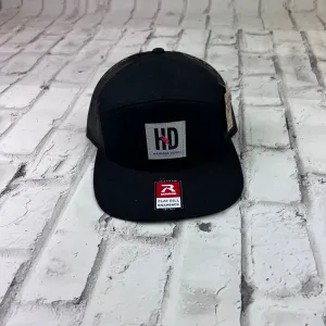 Hammer Down "Lightening Strike" Hat - Black with Leather Patch