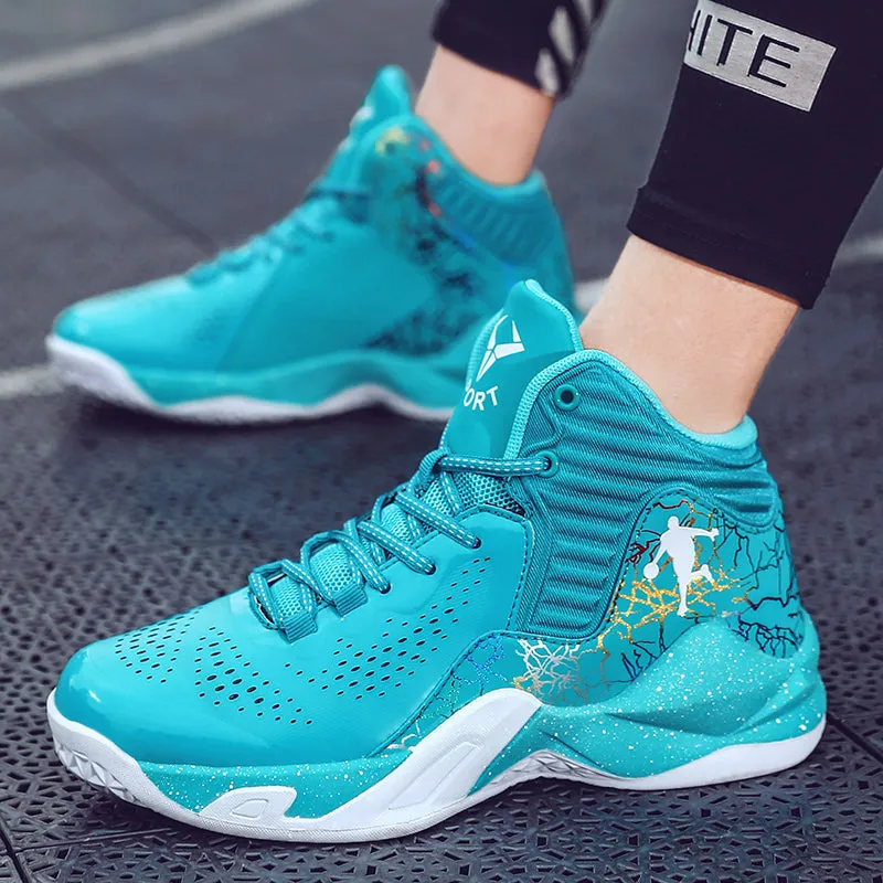 High-Top Sports Basketball Shoes Men Women Kids Fashion Street Basketball Shoes Outdoor Breathable Sneakers