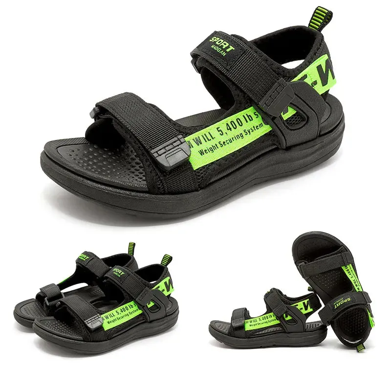 Kids Boys Sandals  Children Flat Heeled Casual Sports Summer Leather Toddler Soft Beach Sandal - YBSD50565