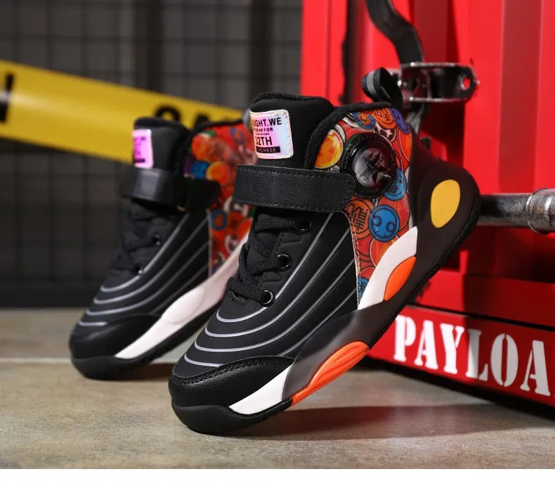 Kids Sneakers Boys Casual Shoes For Children Sneakers Shoes Leather Anti-slippery Fashion Basketball Shoes