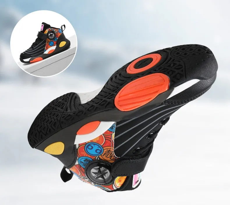 Kids Sneakers Boys Casual Shoes For Children Sneakers Shoes Leather Anti-slippery Fashion Basketball Shoes