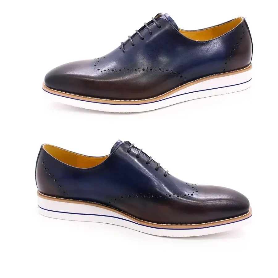 LeatherLux Modish Hand-Painted Casual Shoes