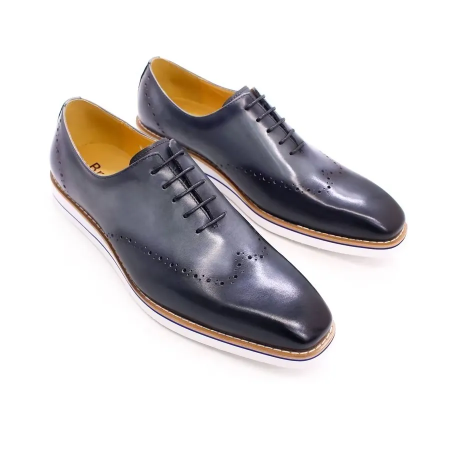 LeatherLux Modish Hand-Painted Casual Shoes