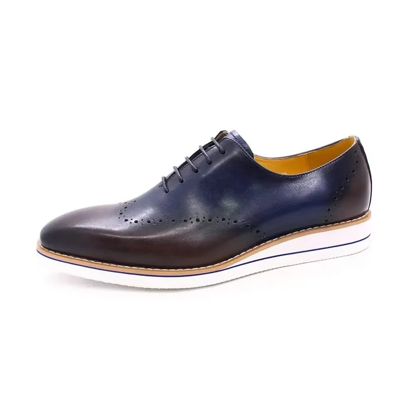 LeatherLux Modish Hand-Painted Casual Shoes