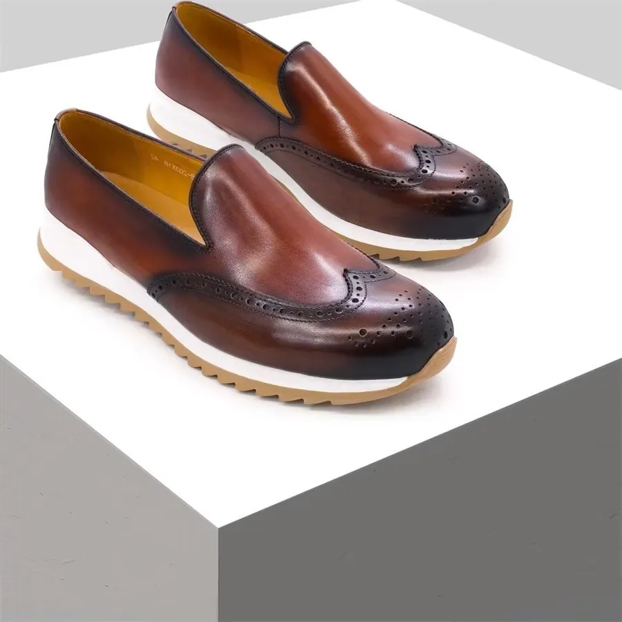 LeatherLux Slip On Fashionable Casual Shoes