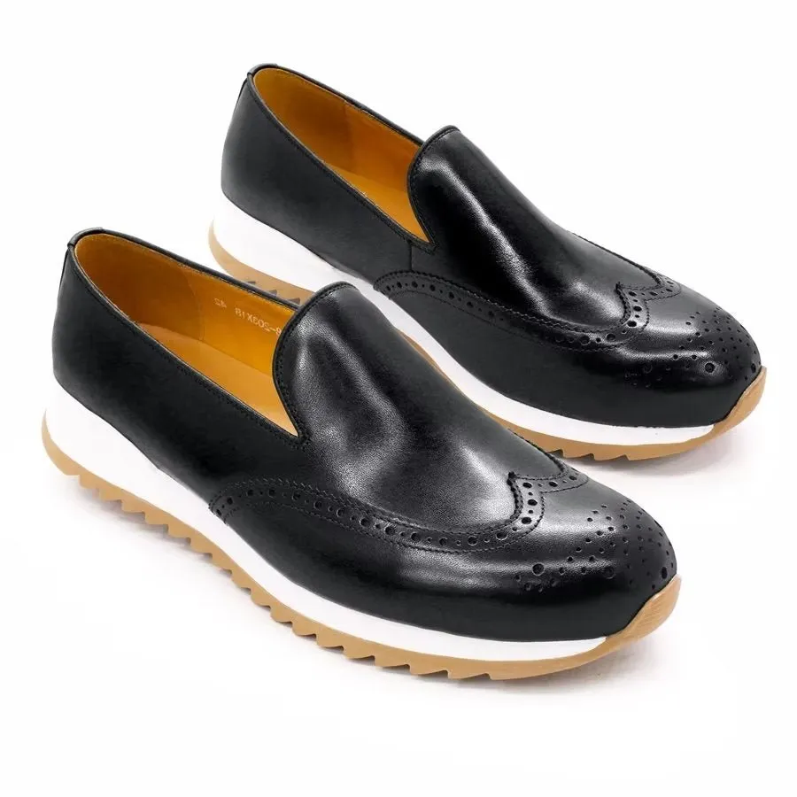 LeatherLux Slip On Fashionable Casual Shoes