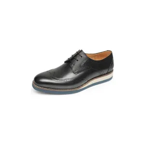 LuxeLeather Exotic Textured Wingtip Oxford Casual Shoes