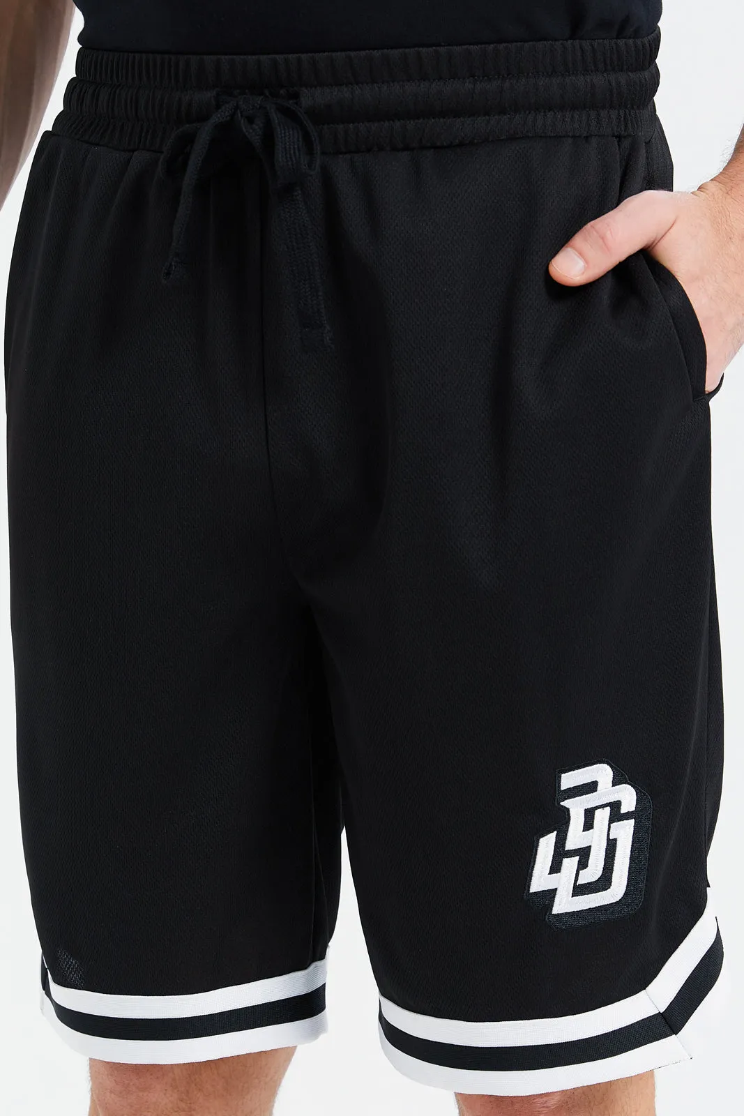 Men Black Basketball Shorts