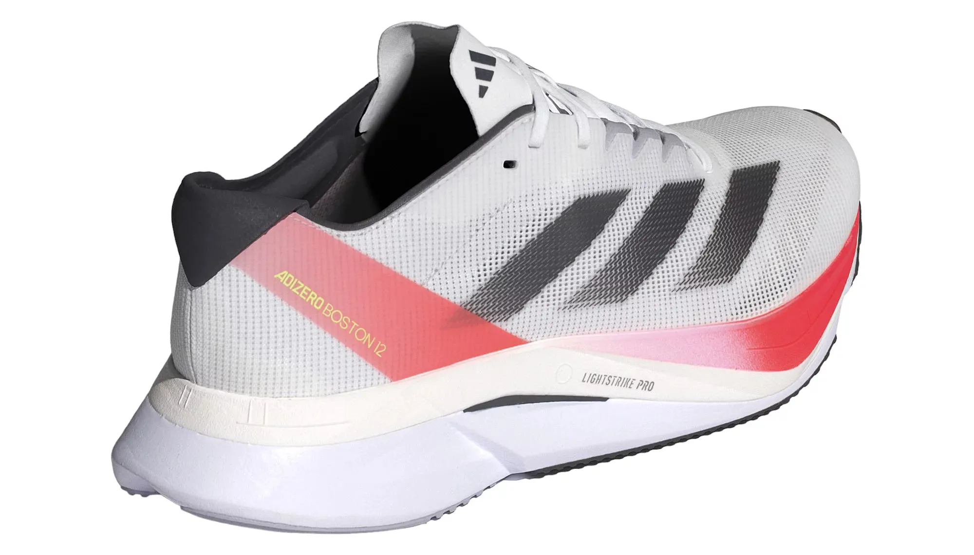 Men’s Adizero Boston 12 (Cloud White/Aurora Met/Solar Red)