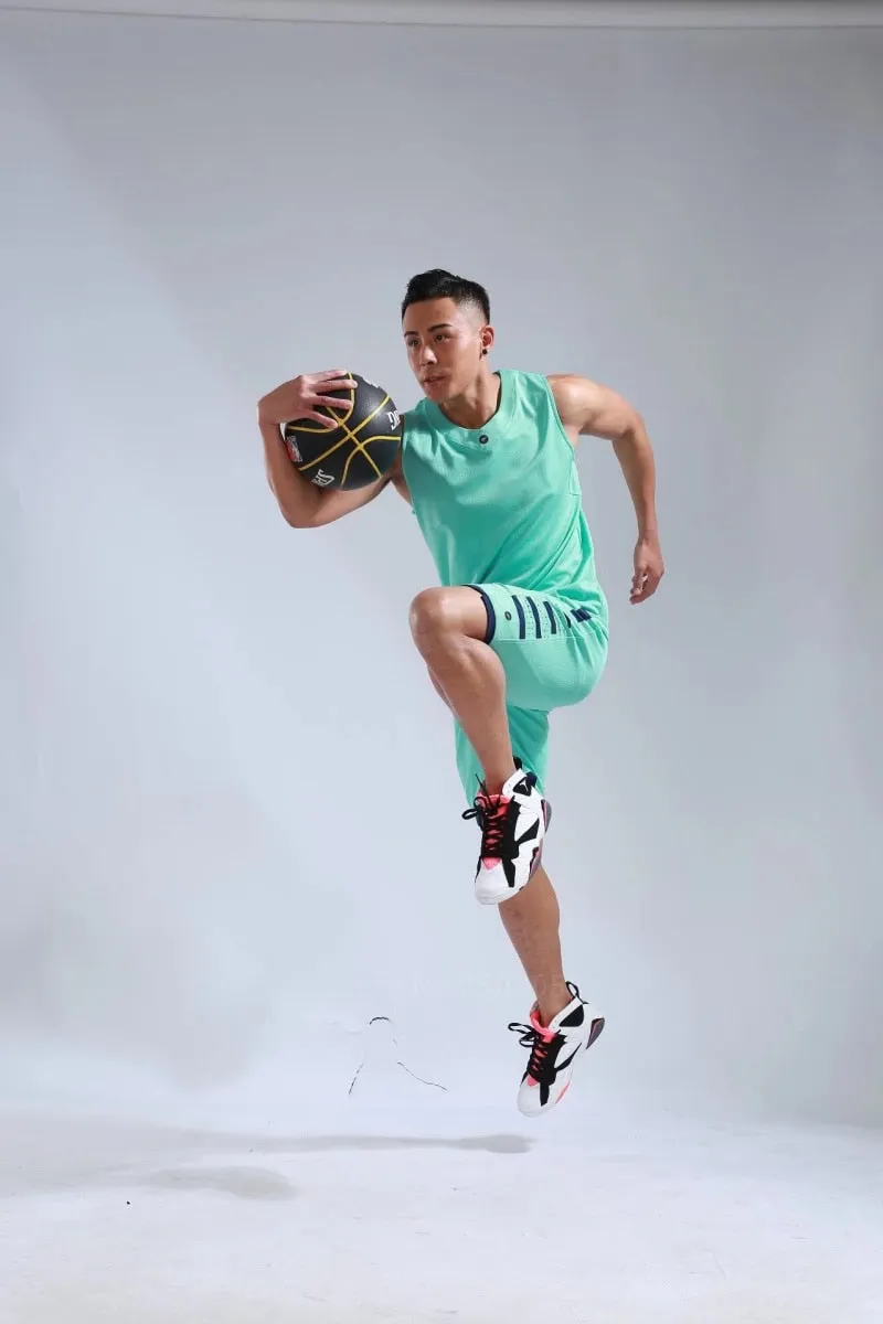 Men's Ladies Basketball Jerseys Uniforms Set blank breathable dry quick basketball shirts shorts Set