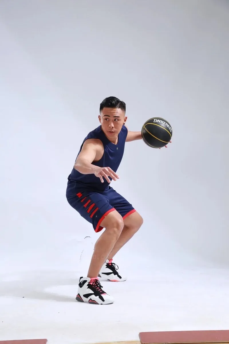 Men's Ladies Basketball Jerseys Uniforms Set blank breathable dry quick basketball shirts shorts Set