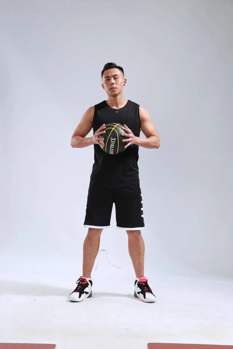 Men's Ladies Basketball Jerseys Uniforms Set blank breathable dry quick basketball shirts shorts Set