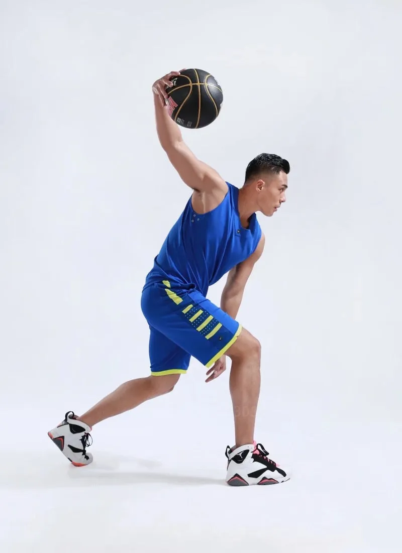 Men's Ladies Basketball Jerseys Uniforms Set blank breathable dry quick basketball shirts shorts Set