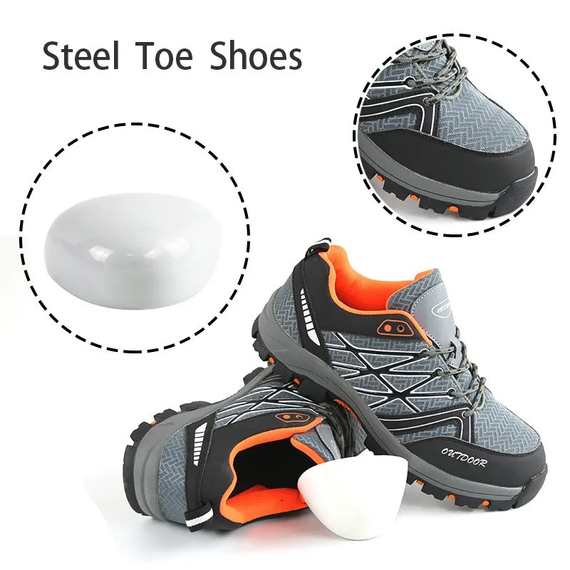 Men's Steel Toe Work Safety Shoes Casual Breathable Outdoor