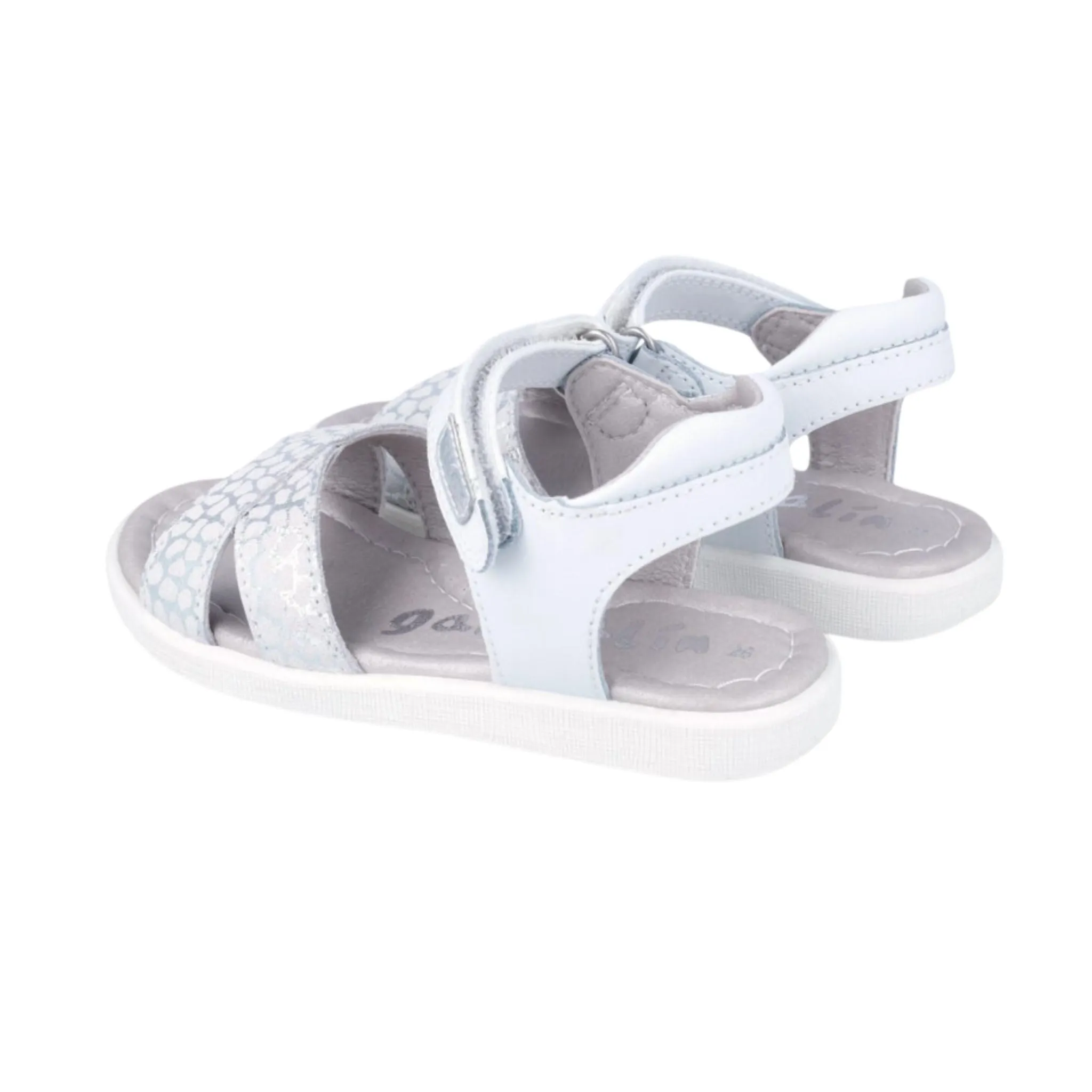 Metallic Silver Dots Sandals