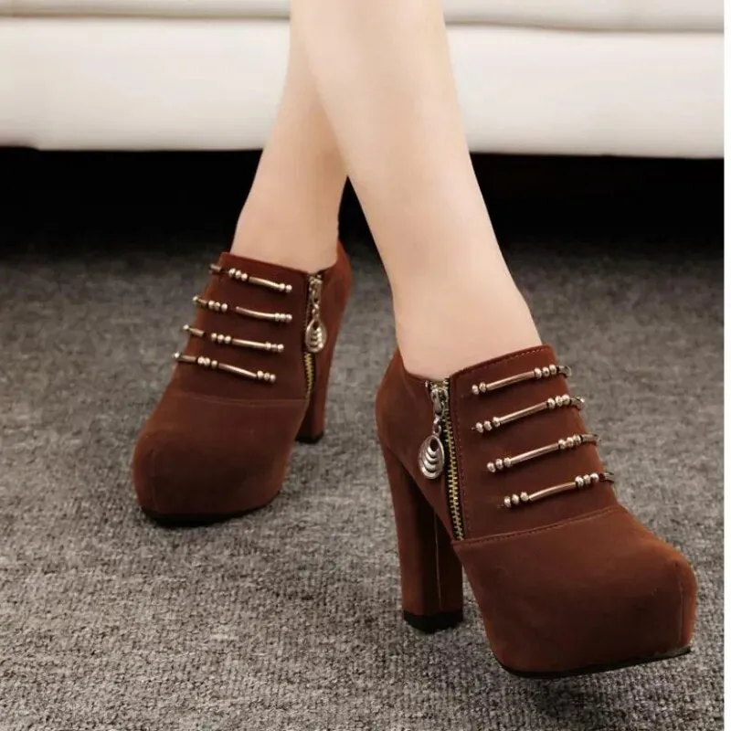 New Women Pumps Shoes High Heel Ankle Boots Winter Desing