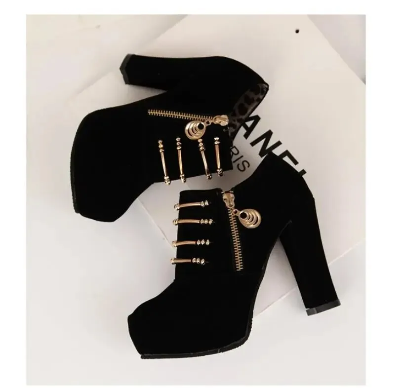 New Women Pumps Shoes High Heel Ankle Boots Winter Desing