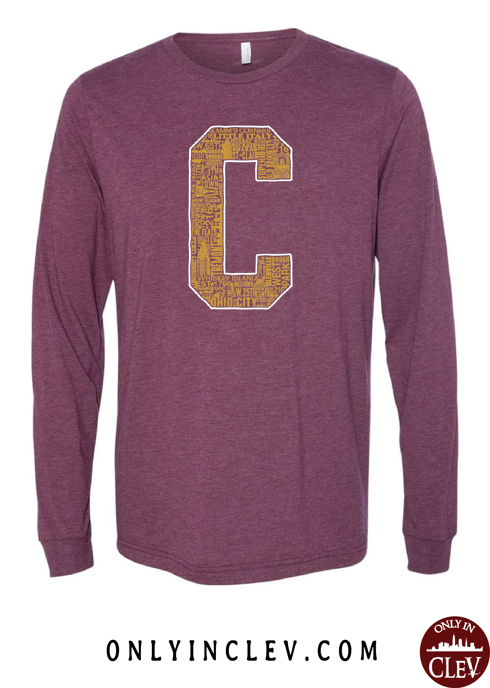 "Cleveland Neighborhoods Gold Block C" on Maroon