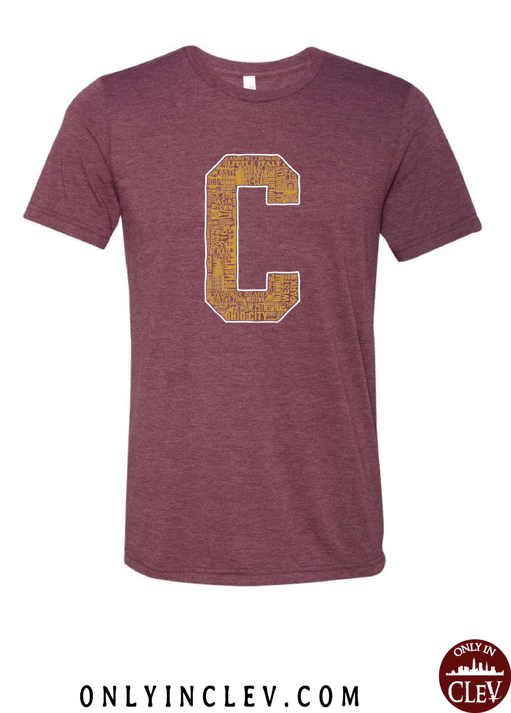 "Cleveland Neighborhoods Gold Block C" on Maroon