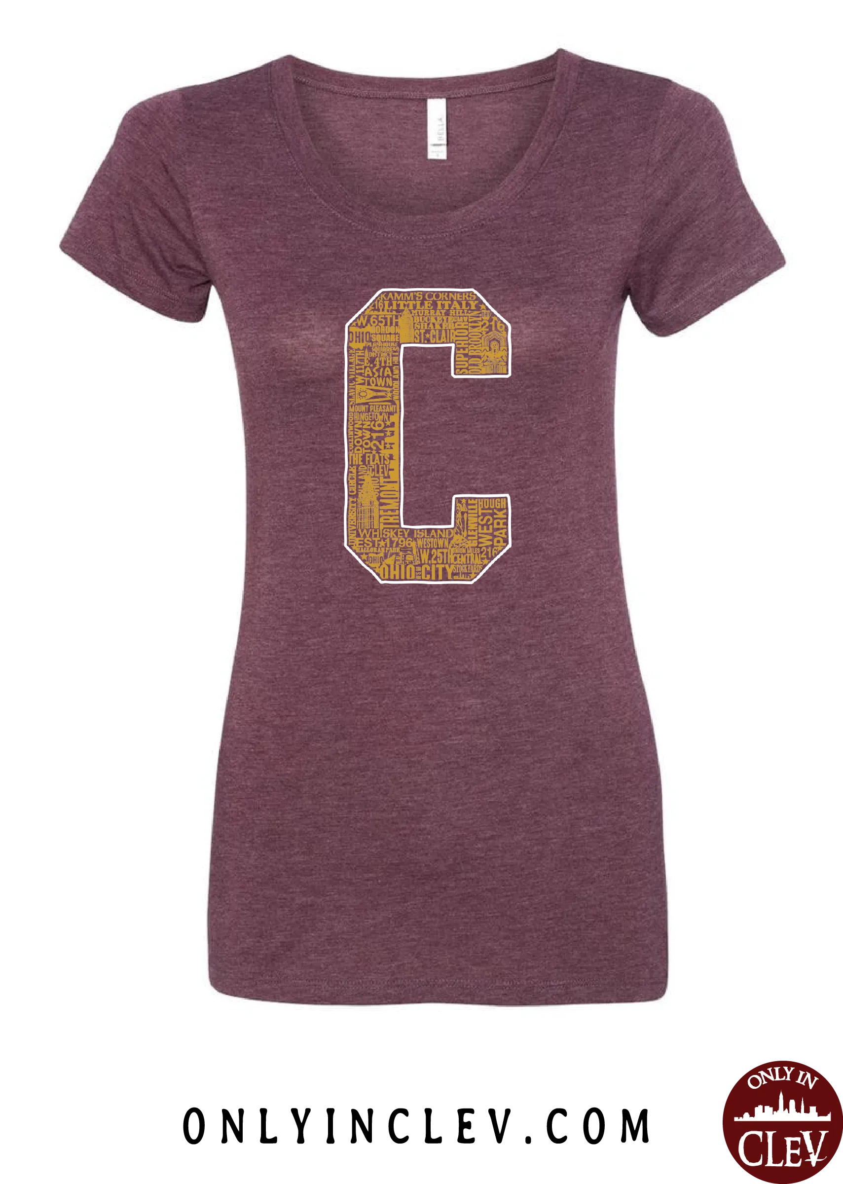 "Cleveland Neighborhoods Gold Block C" on Maroon