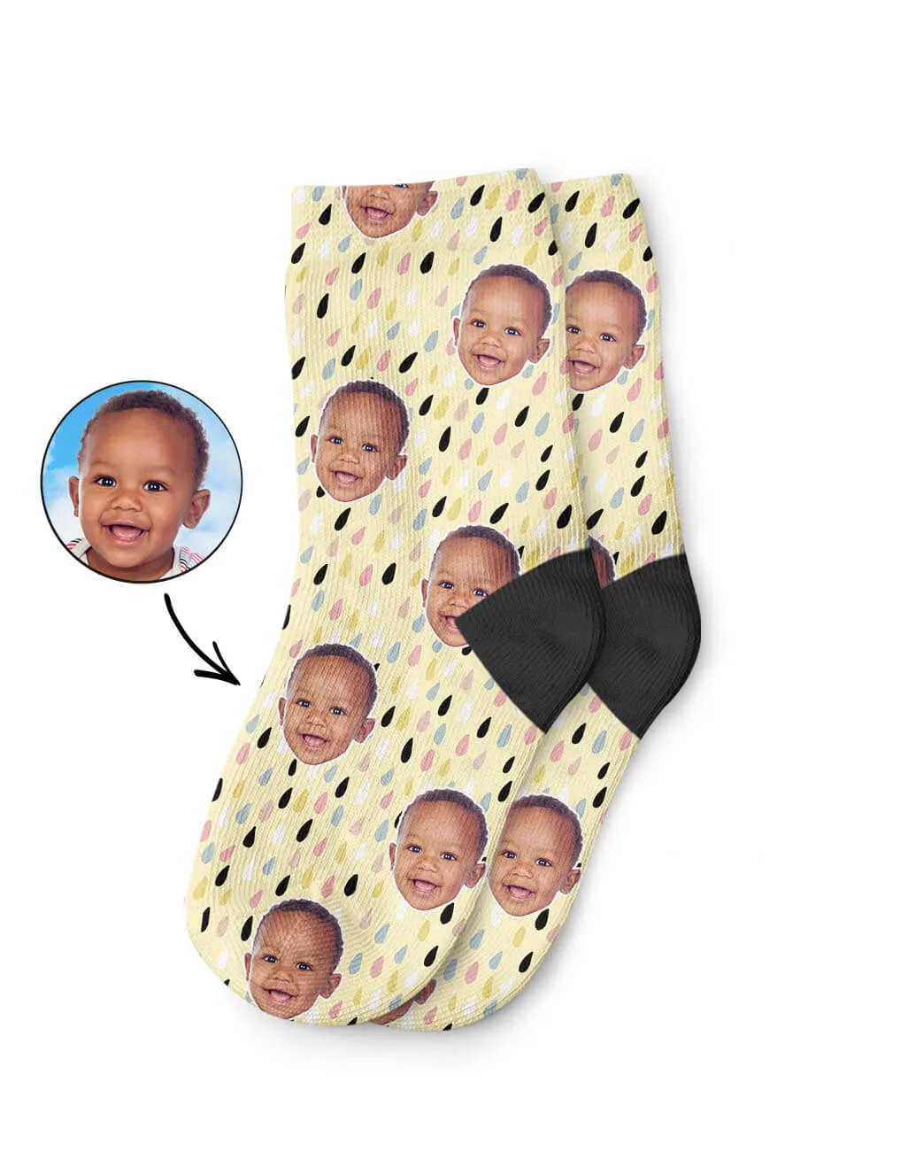 Raindrops Pattern Kids Socks