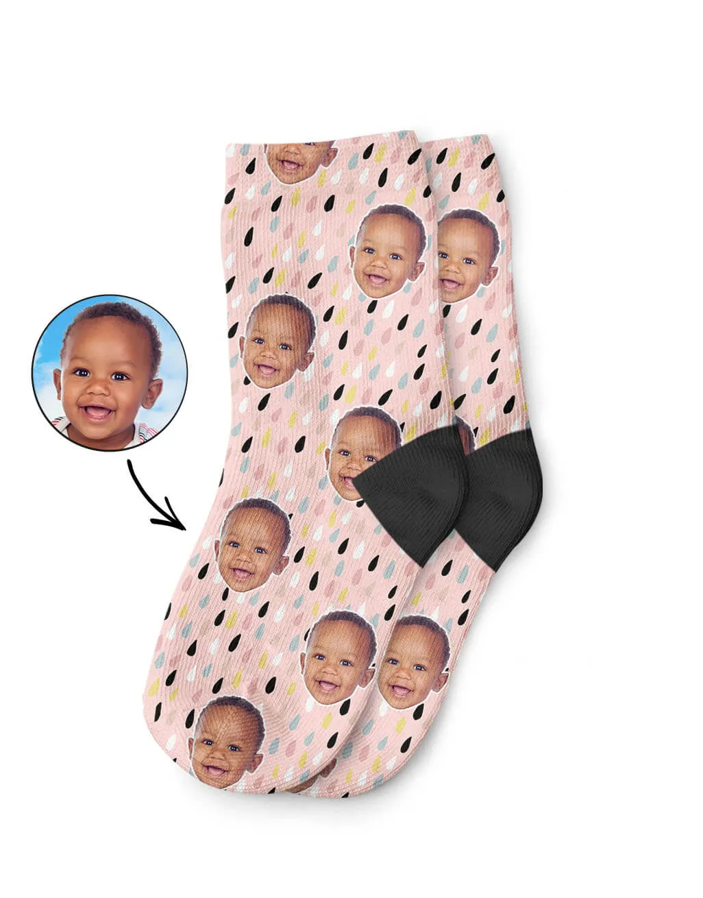 Raindrops Pattern Kids Socks