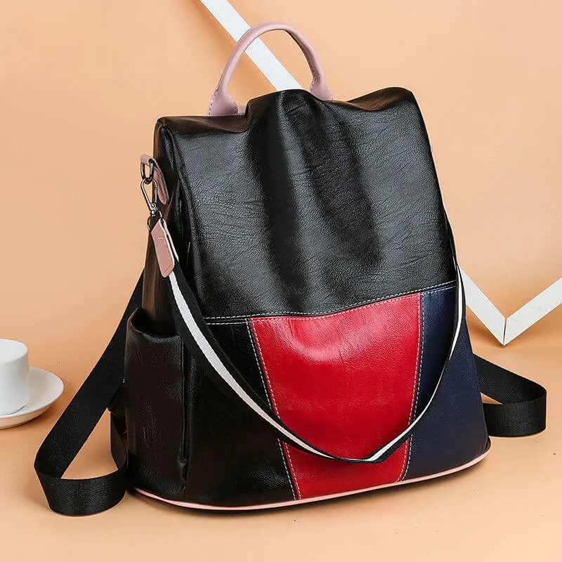 Women 2020 Korean version soft leather bag anti - theft backpack shoulder bag