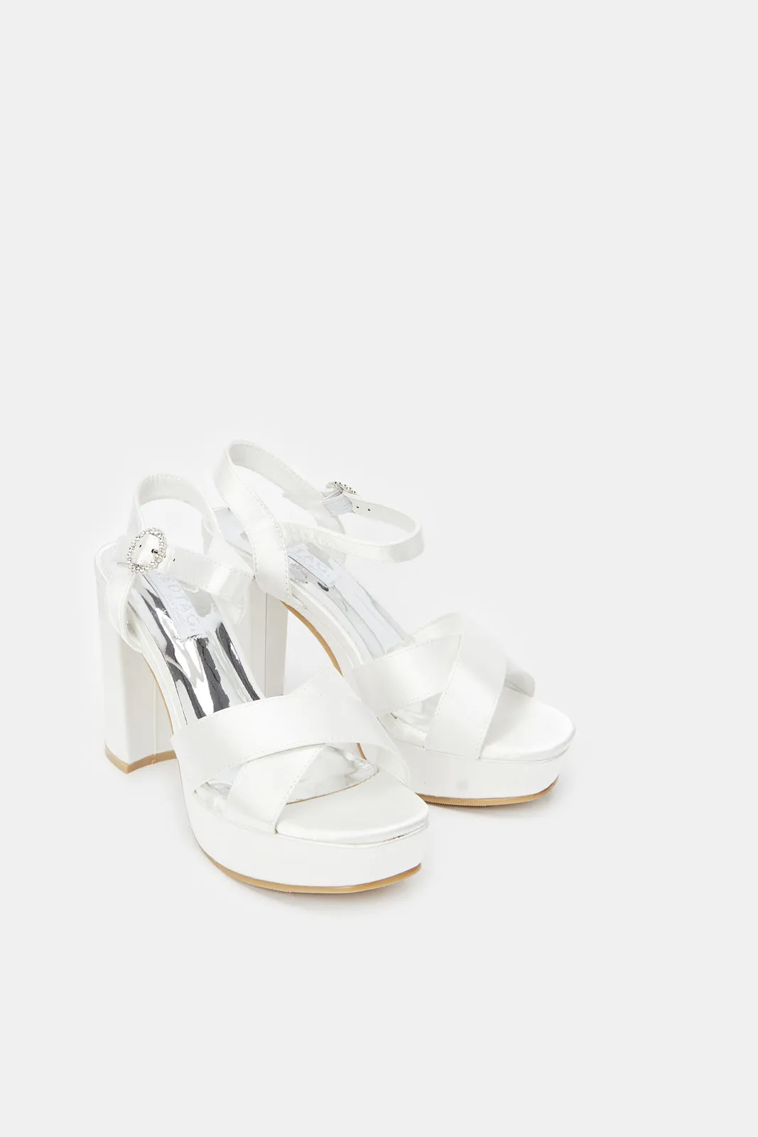 Women Silver Platform Sandal