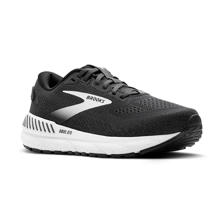 WOMEN'S BROOKS ARIEL GTS 24 WIDE 1204141D016 COLOR: EBONY/BLACK/WHITE