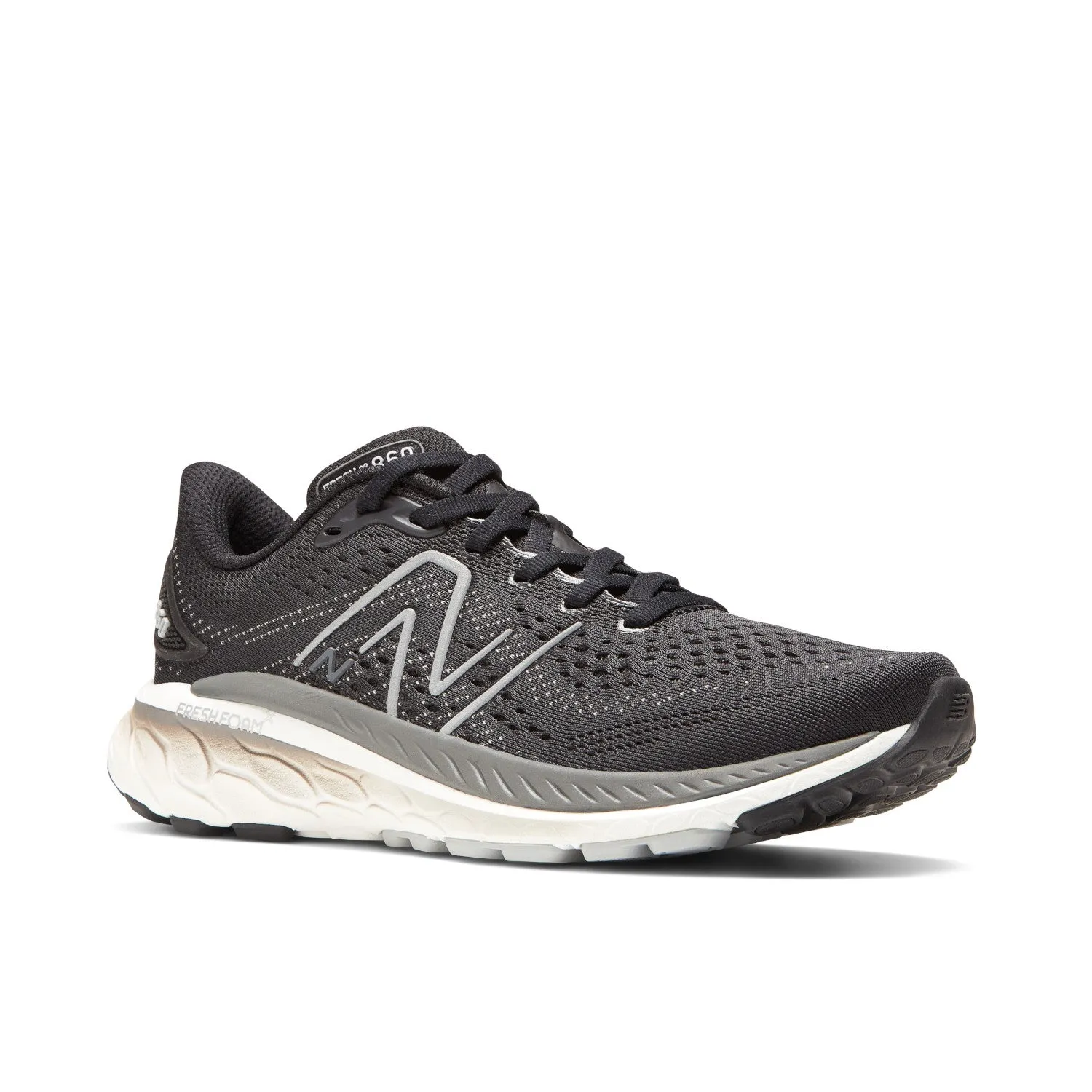 Women's New Balance Fresh Foam X 860v13 Color: Black with White and Castlerock