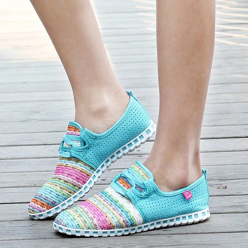 Women's summer breathable linen fabric fashion slip-on casual shoes CL