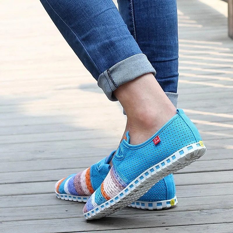 Women's summer breathable linen fabric fashion slip-on casual shoes CL