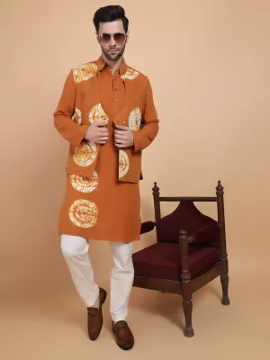 Yellow Tie & Dye Kurta Set